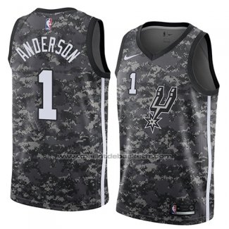 Maillot San Antonio Spurs Kyle Anderson #1 Ville 2018 Gris