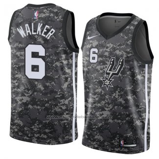 Maillot San Antonio Spurs Lonnie Walker #6 Ville 2018 Gris