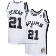 Maillot San Antonio Spurs Tim Duncan #21 Mitchell & Ness 1998-99 Blanc