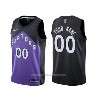 Maillot Toronto Raptors Personnalise Earned 2020-21 Noir Volet