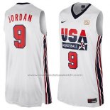 Maillot USA 1992 Michael Jordan #9 Blanc