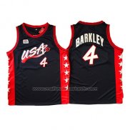 Maillot USA 1996 Charles Barkley #4 Noir