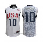 Maillot USA 2008 Kobe Bryant #10 Blanc