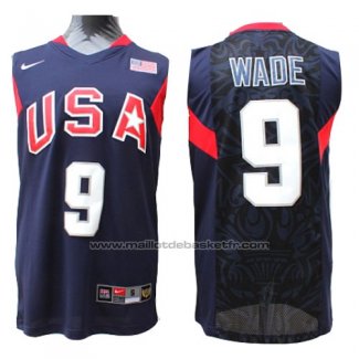 Maillot USA 2008 Wade #9 Bleu