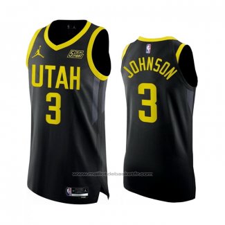 Maillot Utah Jazz Stanley Johnson #3 Statement Authentique 2022-23 Noir