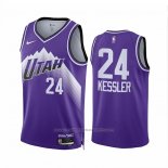 Maillot Utah Jazz Walker Kessler #24 Ville 2023-24 Volet