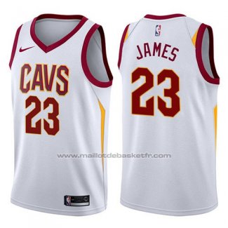 Nike Maillot Cleveland Cavaliers LeBron James #23 2017-18 Blanc