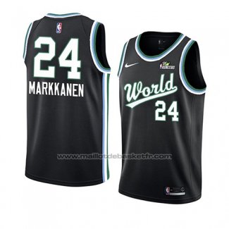 Maillot 2019 Rising Star Lauri Markkanen #24 World Noir