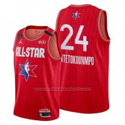 Maillot All Star 2020 Milwaukee Bucks Giannis Antetokounmpo #24 Rouge