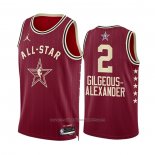 Maillot All Star 2024 Oklahoma City Thunder Shai-gilgeous Alexander #2 Rouge