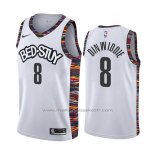Maillot Brooklyn Nets Spencer Dinwiddie #8 Ville Blanc