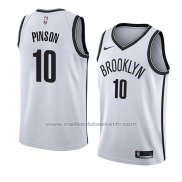 Maillot Brooklyn Nets Theo Pinson #10 Association 2018 Blanc