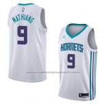 Maillot Charlotte Hornets Mangok Mathiang #9 Association 2018 Blanc