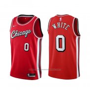 Maillot Chicago Bulls Coby White #0 Ville 2021-22 Rouge