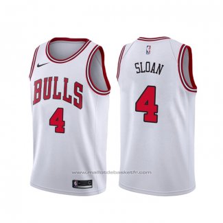 Maillot Chicago Bulls Jerry Sloan #4 Association Blanc