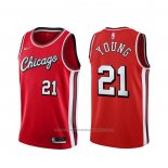 Maillot Chicago Bulls Thaddeus Young #21 Ville 2021-22 Rouge