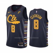 Maillot Cleveland Cavaliers Jordan Clarkson #8 Ville Bleu