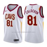 Maillot Cleveland Cavaliers Jose Calderon #81 Association 2017-18 Blanc