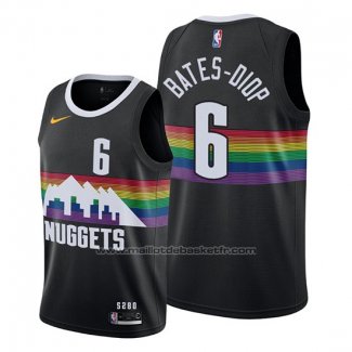 Maillot Denver Nuggets Keita Bates-Diop #6 Ville 2019-20 Noir