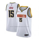 Maillot Denver Nuggets Nikola Jokic #15 Association 2018-19 Blanc