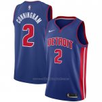 Maillot Detroit Pistons Cade Cunningham #2 Icon Bleu