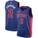 Maillot Detroit Pistons Cade Cunningham #2 Icon Bleu