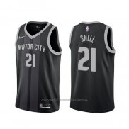Maillot Detroit Pistons Tony Snell #21 Ville 2019-20 Noir