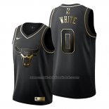 Maillot Golden Edition Chicago Bulls Coby White #0 Noir