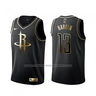 Maillot Golden Edition Houston Rockets James Harden #13 Noir