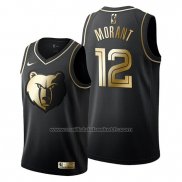 Maillot Golden Edition Memphis Grizzlies Ja Morant #12 Noir