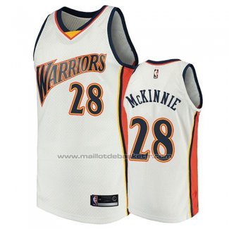 Maillot Golden State Warriors Alfonzo Mckinnie #28 2009-10 Hardwood Classics Blanc