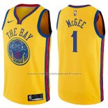 Maillot Golden State Warriors Javale Mcgee #1 Ville 2017-18 Jaune