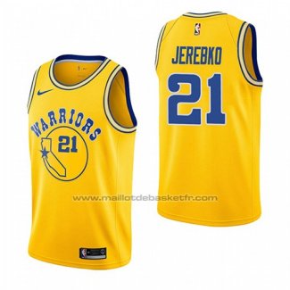 Maillot Golden State Warriors Jonas Jerebko #21 Hardwood Classic 2018-19 Jaune