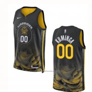 Maillot Golden State Warriors Jonathan Kuminga #00 Ville 2022-23 Noir