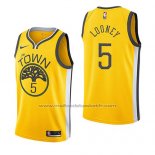 Maillot Golden State Warriors Kevon Looney #5 Earned 2018-19 Jaune