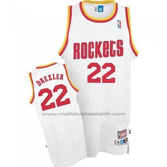 Maillot Houston Rockets Clyde Drexler #22 Retro Blanc