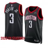 Maillot Houston Rockets Kevin Porter JR #3 Statement 2023-24 Noir