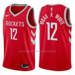 Maillot Houston Rockets Luc Mbah A Moute #12 2017-18 Rouge