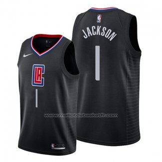 Maillot Los Angeles Clippers Reggie Jackson #1 Statement 2019-20 Noir