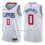 Maillot Los Angeles Clippers Sindarius Thornwell #0 Association 2017-18 Blanc