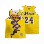 Maillot Los Angeles Lakers Kobe Bryant #24 Mamba Jaune