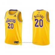 Maillot Los Angeles Lakers Mac Mcclung #20 75th Anniversary 2021-22 Jaune