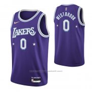Maillot Los Angeles Lakers Russell Westbrook #0 Ville Edition 2021-22 Volet