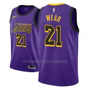 Maillot Los Angeles Lakers Travis Wear #21 Ville 2018 Volet