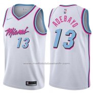 Maillot Miami Heat Bam Adebayo #13 Ville 2017-18 Blanc