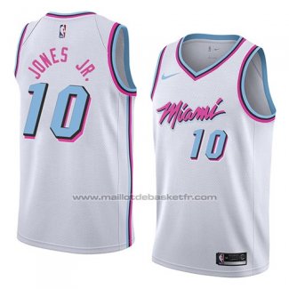 Maillot Miami Heat Derrick Jones Jr. #10 Ville 2018 Blanc