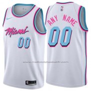 Maillot Miami Heat Personnalise 2017-18 Blanc