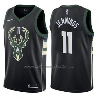 Maillot Milwaukee Bucks Brandon Jennings #11 Statement 2017-18 Noir