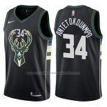 Maillot Milwaukee Bucks Giannis Antetokounmpo #34 2017-18 Noir