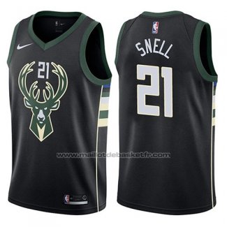 Maillot Milwaukee Bucks Tony Snell #21 Statement 2017-18 Noir